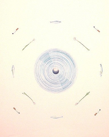 The Fan And Its Surroundings by Ed Ruscha