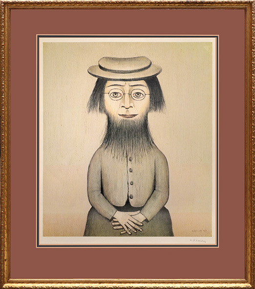 Woman With A Beard Together W/ Preliminary Sketch by L. S. Lowry