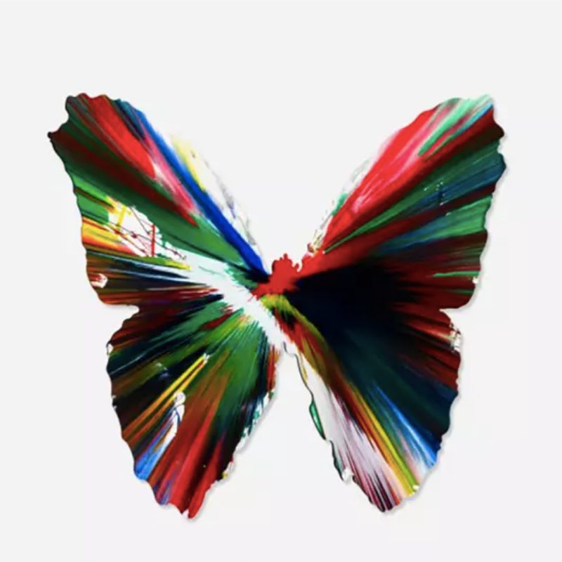Butterfly Spin Painting by Damien Hirst