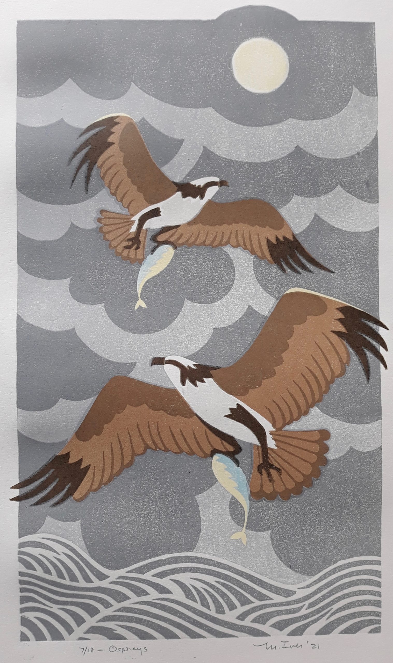 Ospreys – Gray by Martha Ives