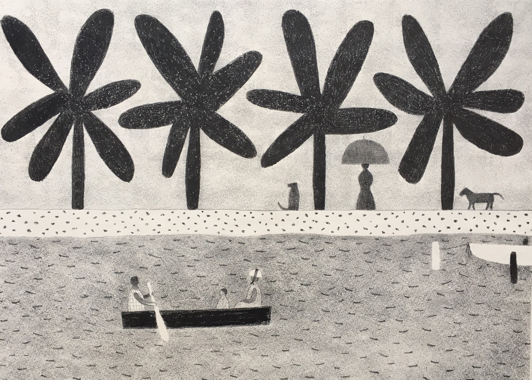 Along the Waterway by Doris Lee