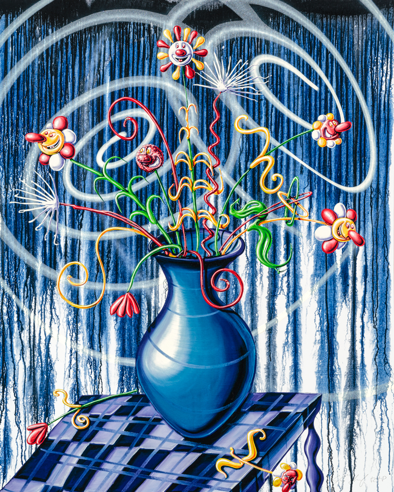 Big Flores Blue by Kenny Scharf