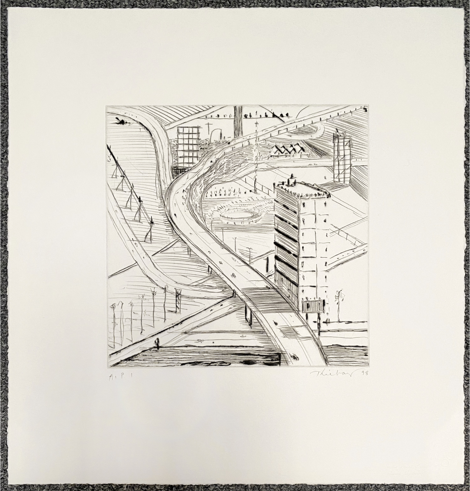 Freeway Building by Wayne Thiebaud