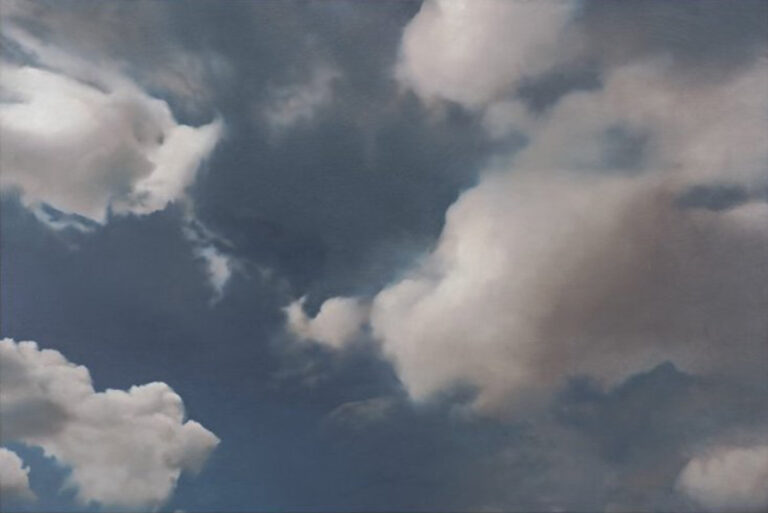 Gerhard Richter Wolken Studie Druck - Leinwand Wandbild 40x65cm Ohne Rahmen